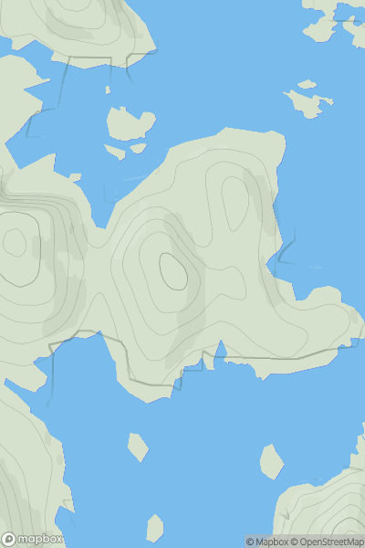 Thumbnail image for Meall na Moine [Lewis and Nearby Islands] [NB412201] showing contour plot for surrounding peak